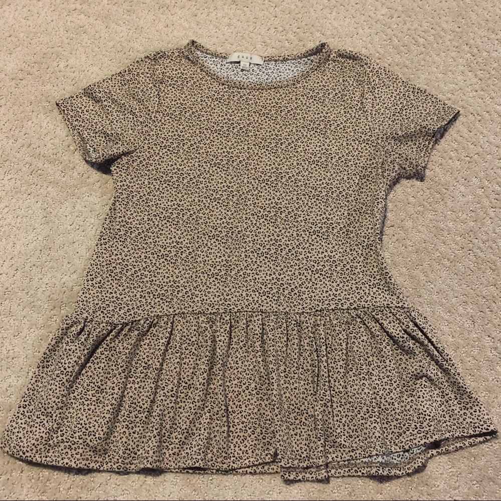 Cheetah Print Peplum Top